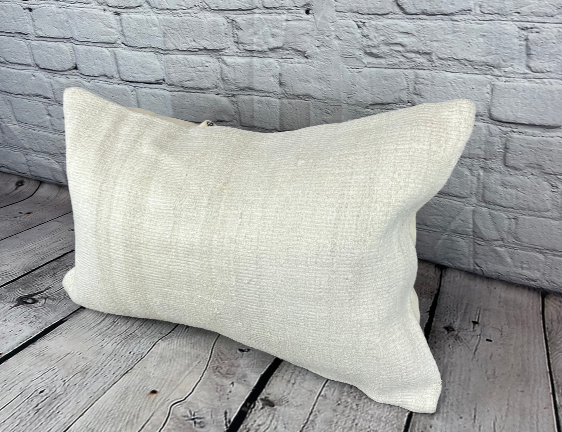 16 x 24 Hemp Pillow Turkish Cushion Natural White Pillow Cushion Cover #6191