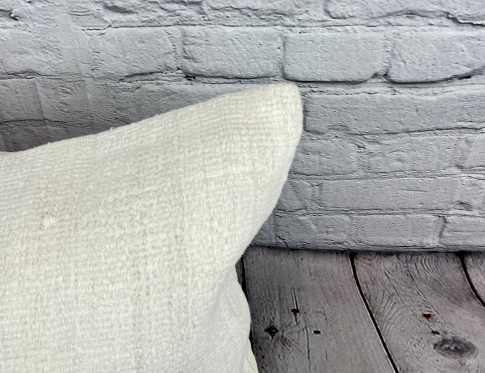 16 x 24 Hemp Pillow Turkish Cushion Natural White Pillow Cushion Cover #6191