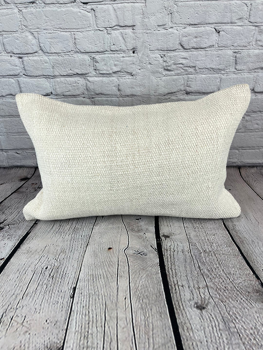 16 x 24 Hemp Pillow Turkish Cushion Natural White Pillow Cushion Cover #6169