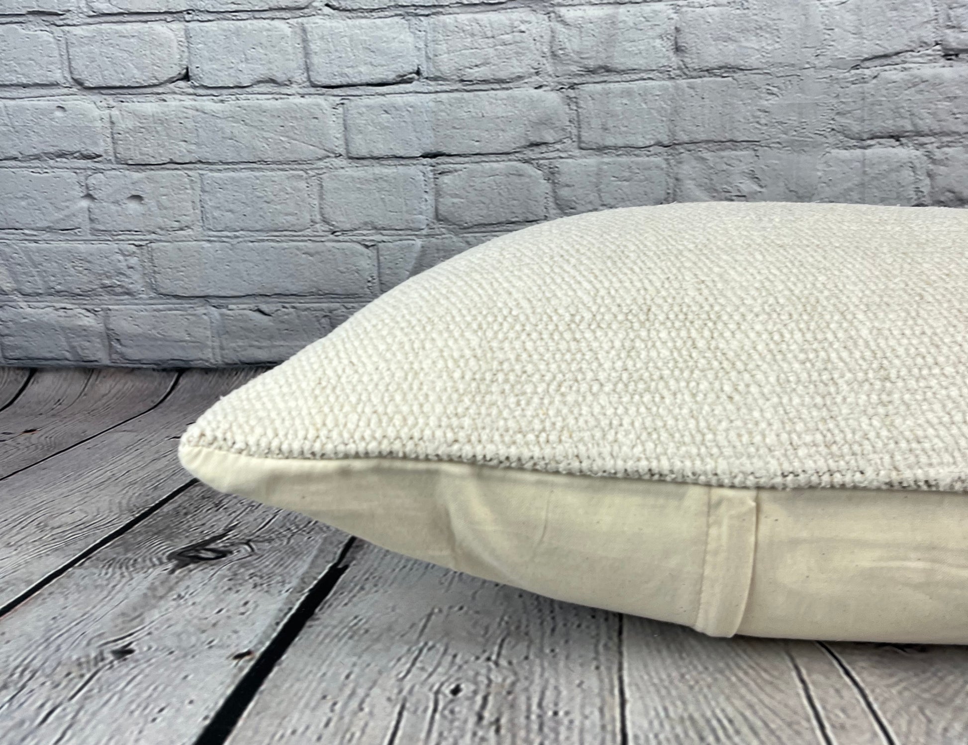 16 x 24 Hemp Pillow Turkish Cushion Natural White Pillow Cushion Cover #6169