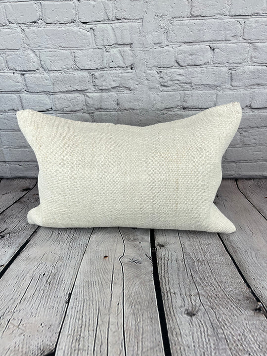 16 x 24 Hemp Pillow Turkish Cushion Natural White Pillow Cushion Cover #6190