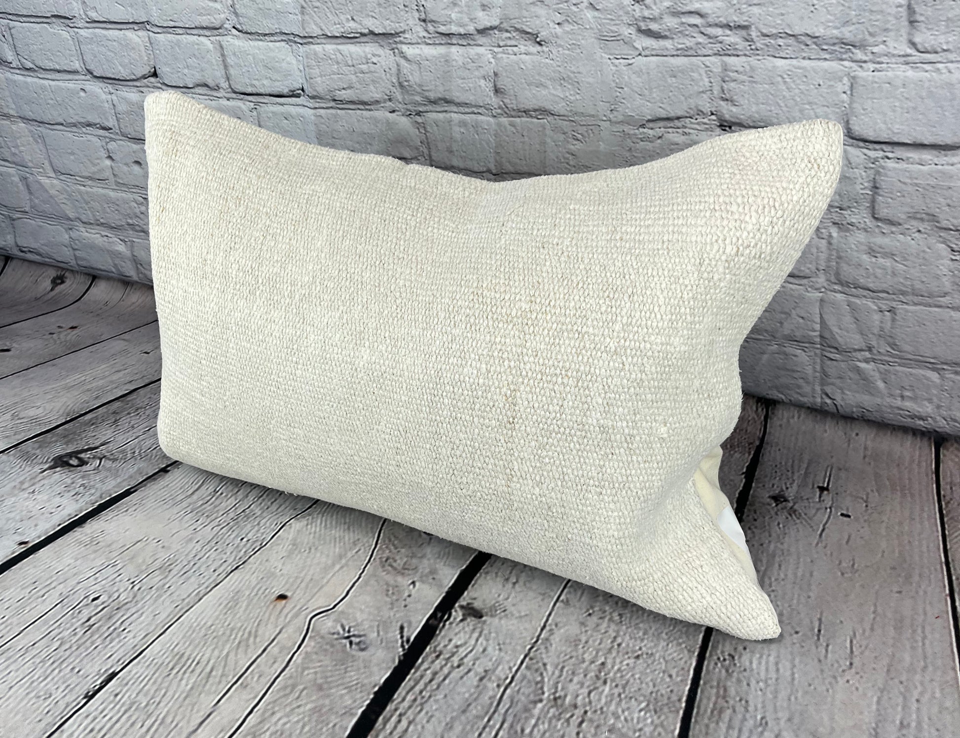 16 x 24 Hemp Pillow Turkish Cushion Natural White Pillow Cushion Cover #6190