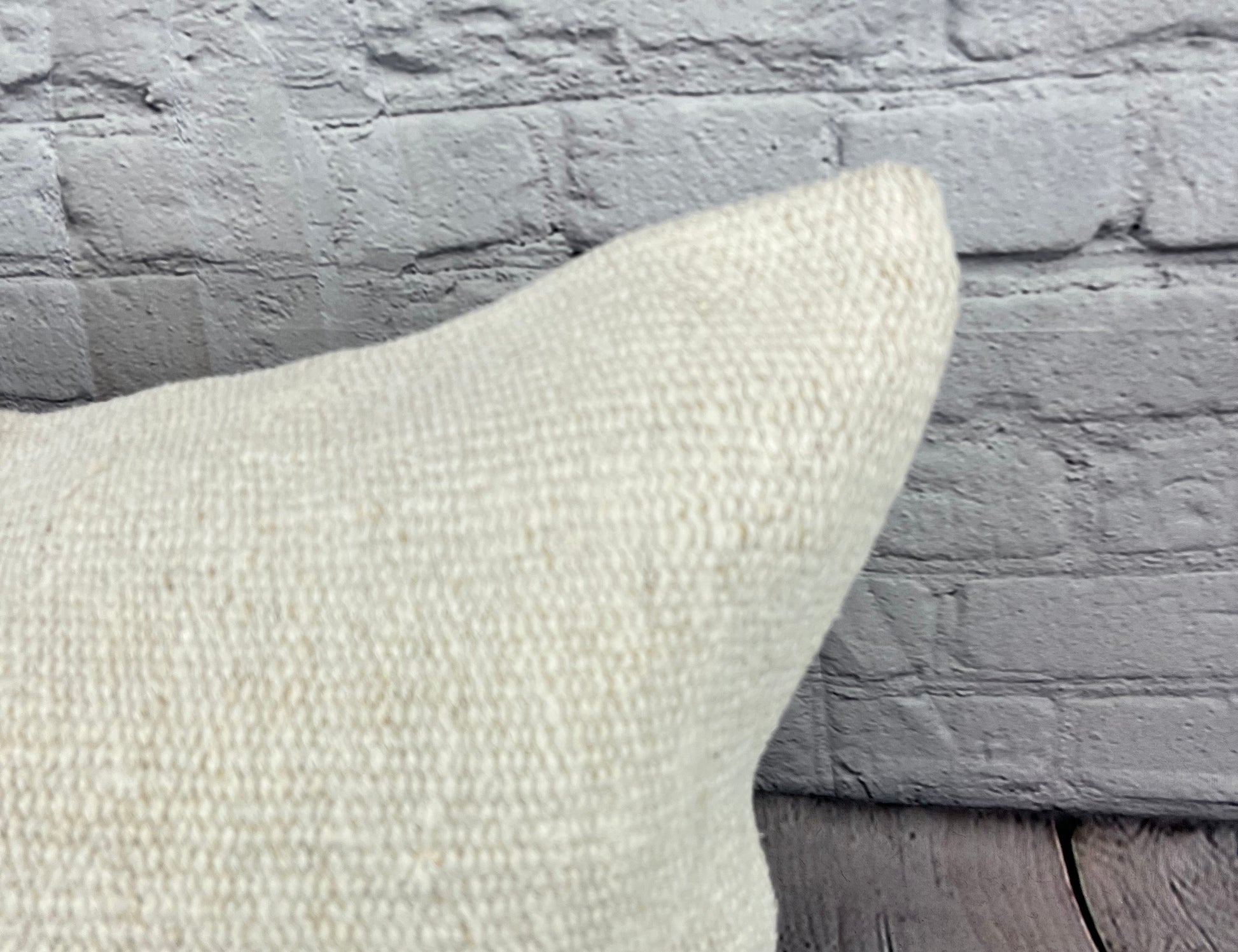 16 x 24 Hemp Pillow Turkish Cushion Natural White Pillow Cushion Cover #6190
