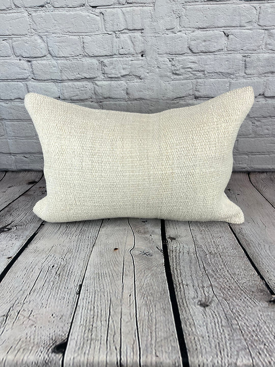 16 x 24 Hemp Pillow Turkish Cushion Natural White Pillow Cushion Cover #6189