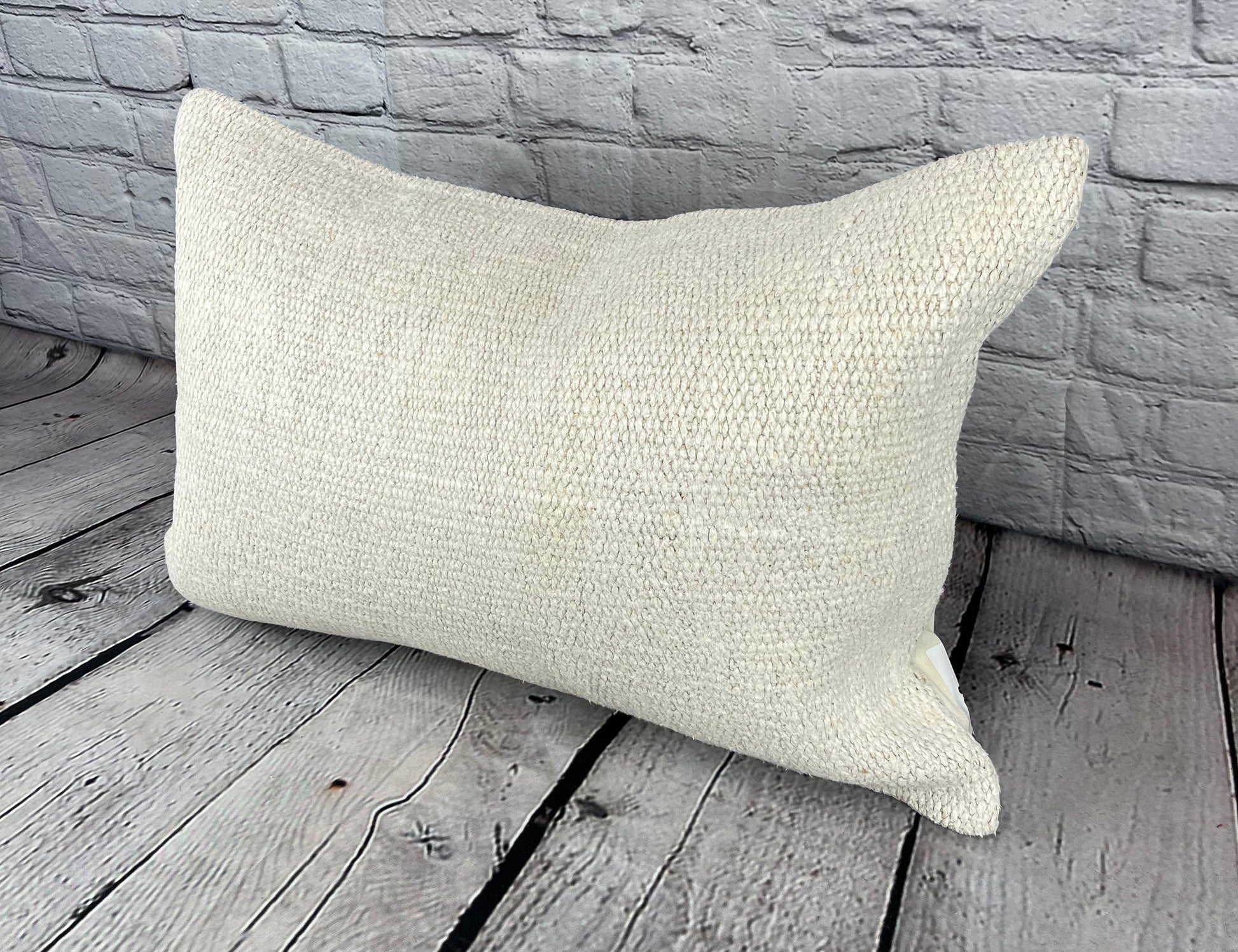 16 x 24 Hemp Pillow Turkish Cushion Natural White Pillow Cushion Cover #6189