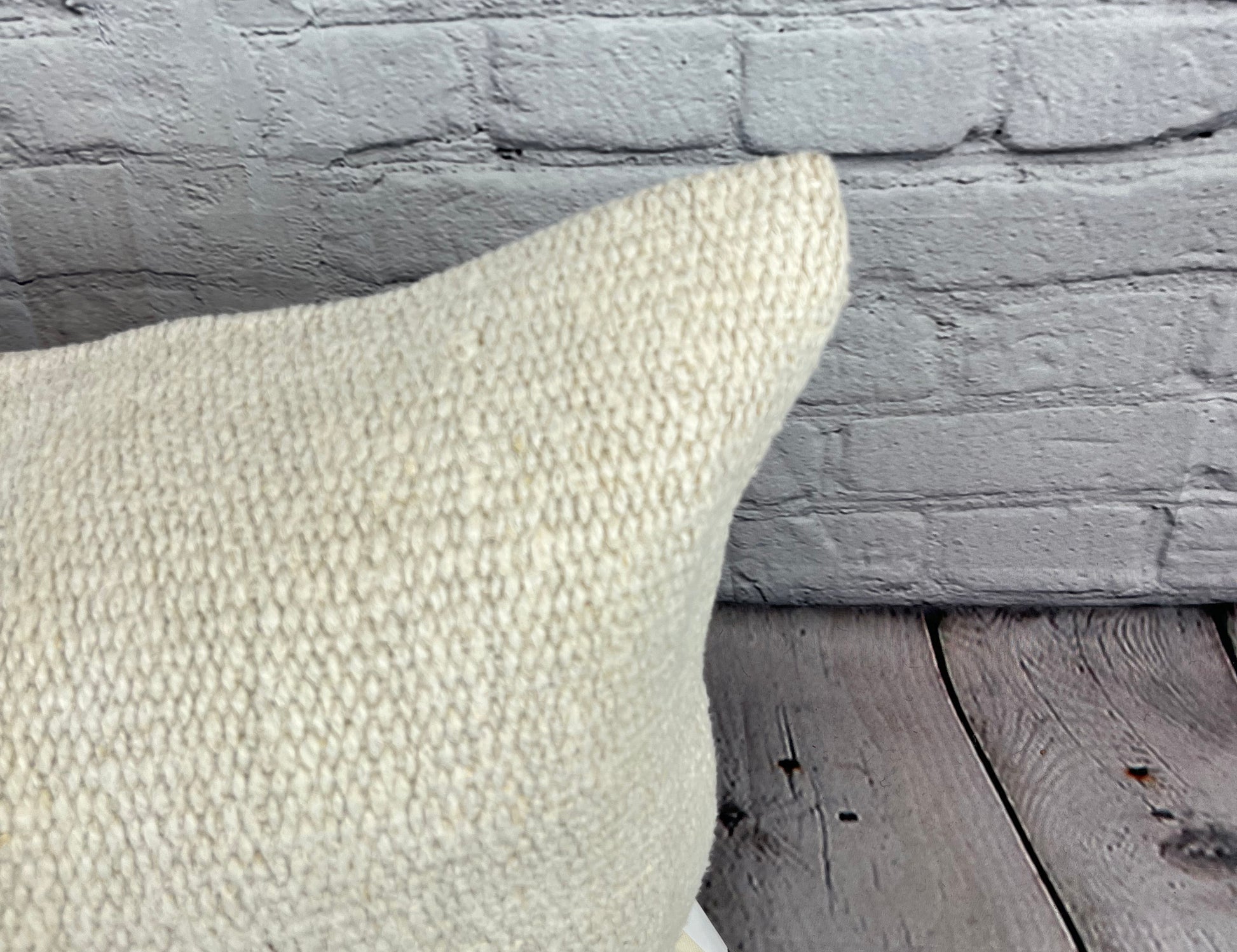 16 x 24 Hemp Pillow Turkish Cushion Natural White Pillow Cushion Cover #6189
