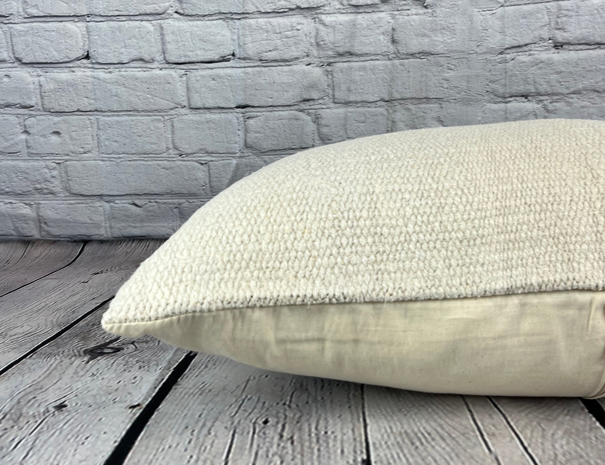 16 x 24 Hemp Pillow Turkish Cushion Natural White Pillow Cushion Cover #6189