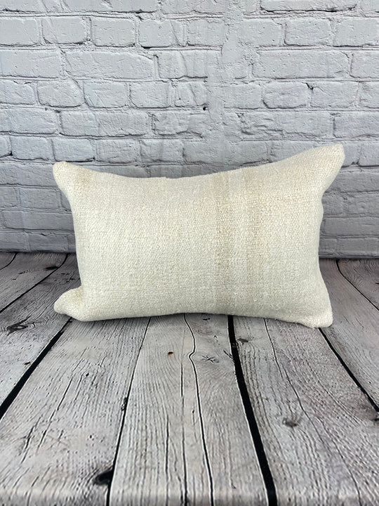 16 x 24 Hemp Pillow Turkish Cushion Natural White Pillow Cushion Cover #6207
