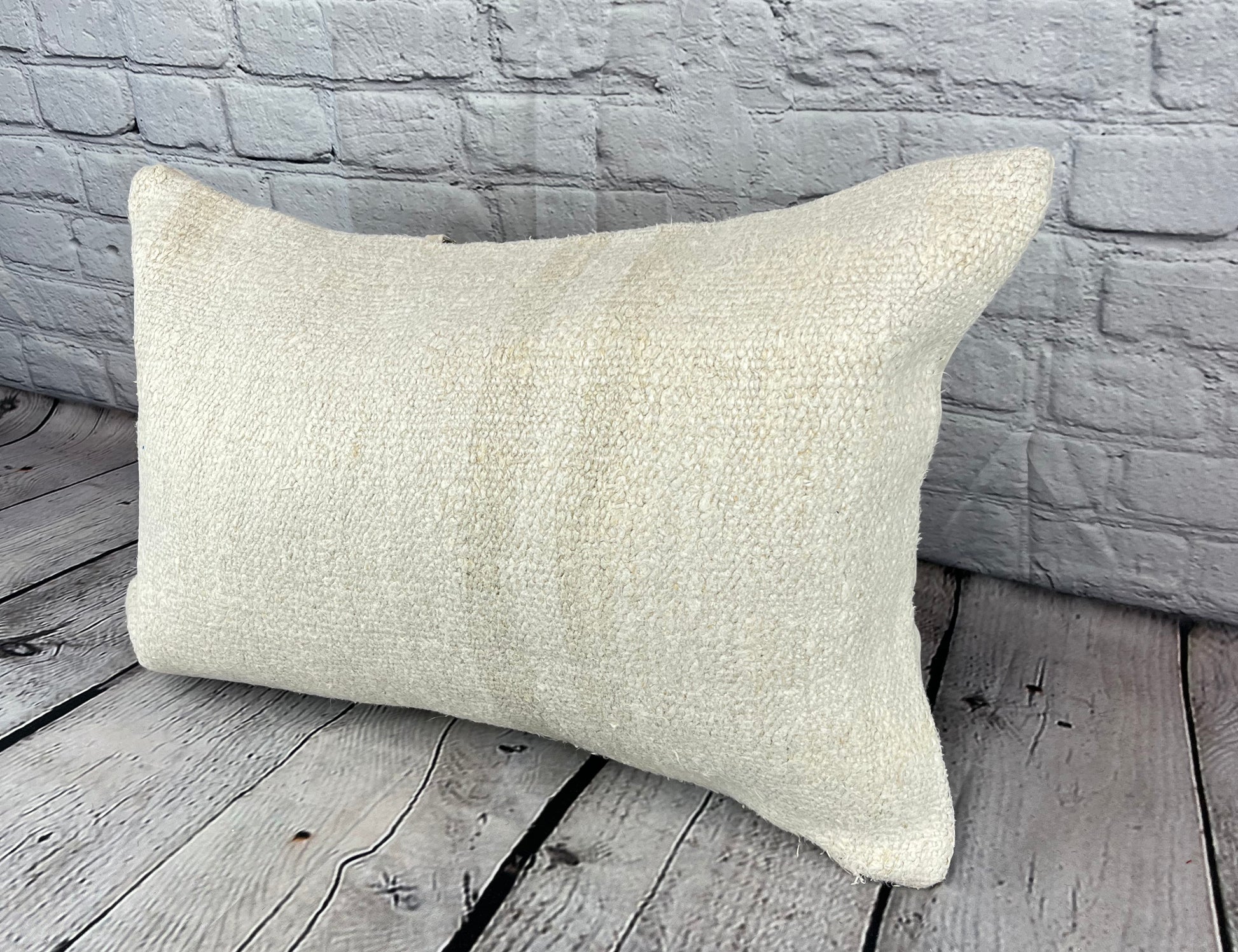 16 x 24 Hemp Pillow Turkish Cushion Natural White Pillow Cushion Cover #6207