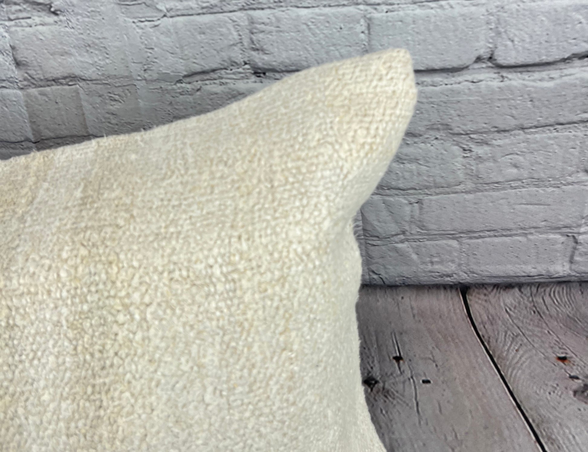 16 x 24 Hemp Pillow Turkish Cushion Natural White Pillow Cushion Cover #6207