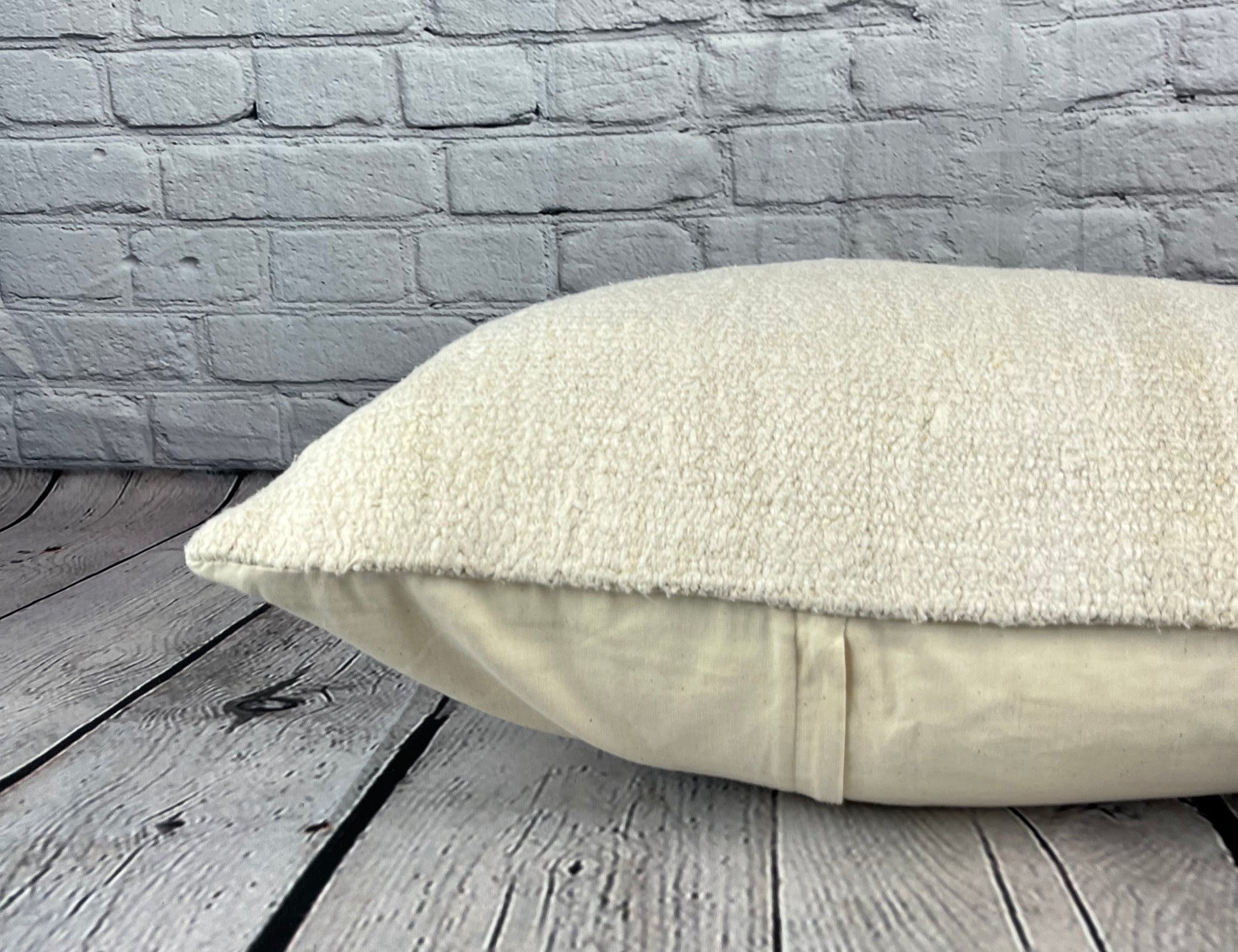 16 x 24 Hemp Pillow Turkish Cushion Natural White Pillow Cushion Cover #6207