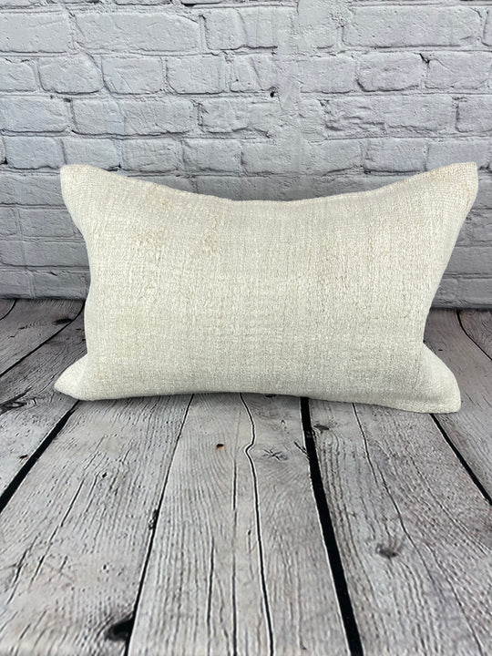 16 x 24 Hemp Pillow Turkish Cushion Natural White Pillow Cushion Cover #6164