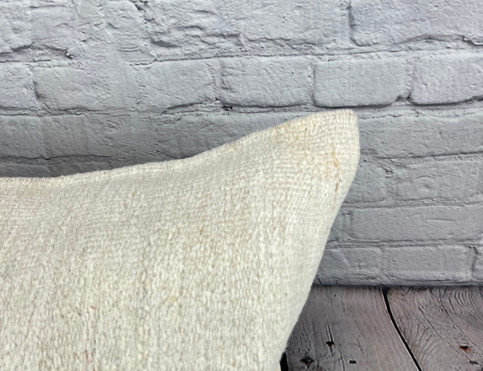 16 x 24 Hemp Pillow Turkish Cushion Natural White Pillow Cushion Cover #6164