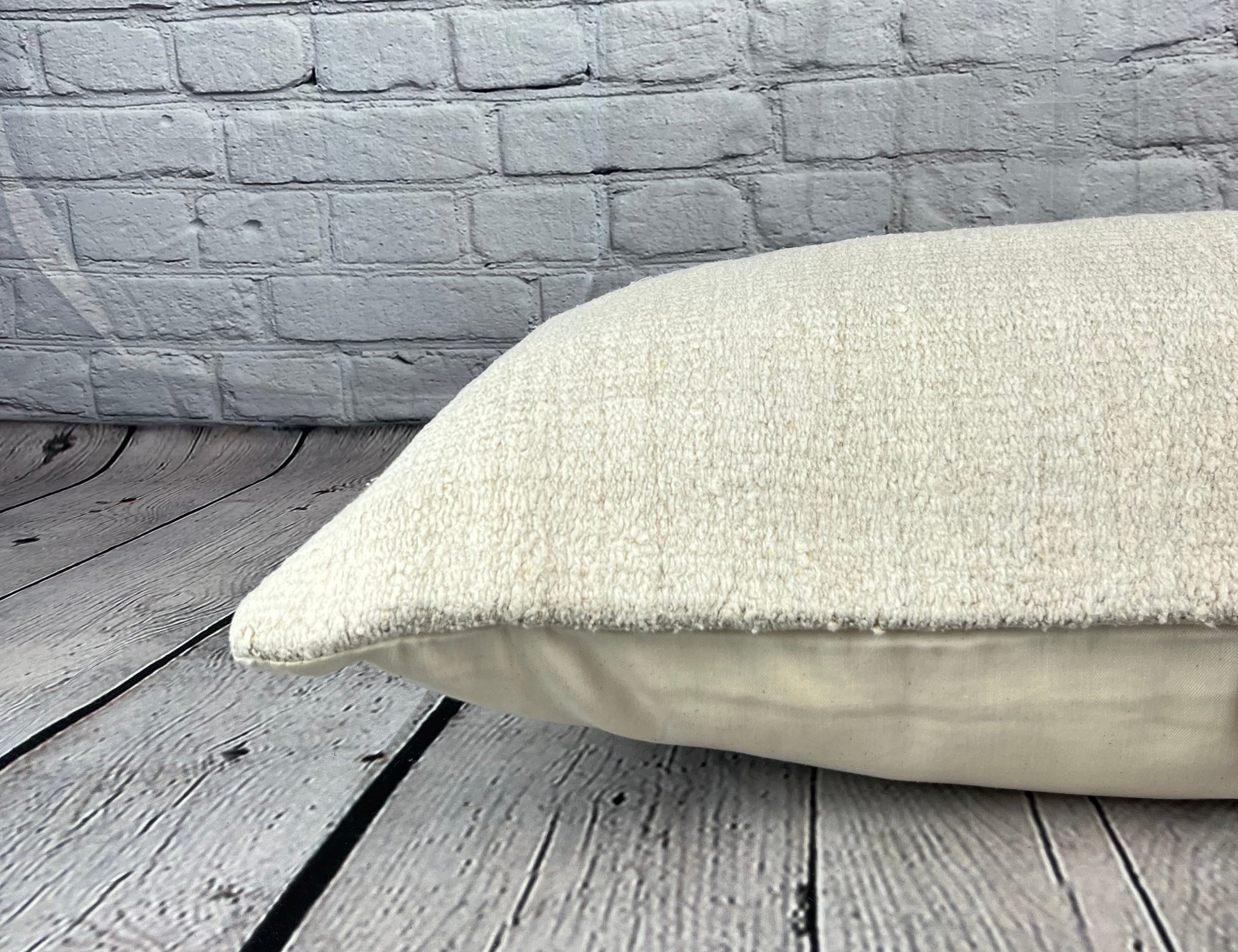 16 x 24 Hemp Pillow Turkish Cushion Natural White Pillow Cushion Cover #6164
