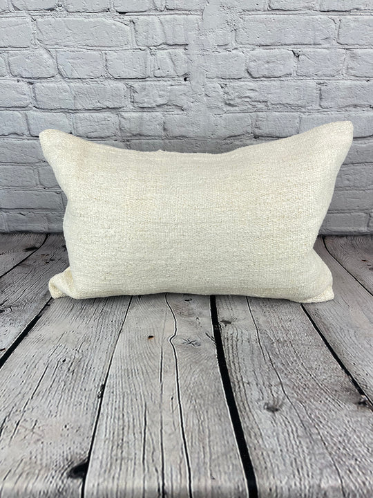 16 x 24 Hemp Pillow Turkish Cushion Natural White Pillow Cushion Cover #6206