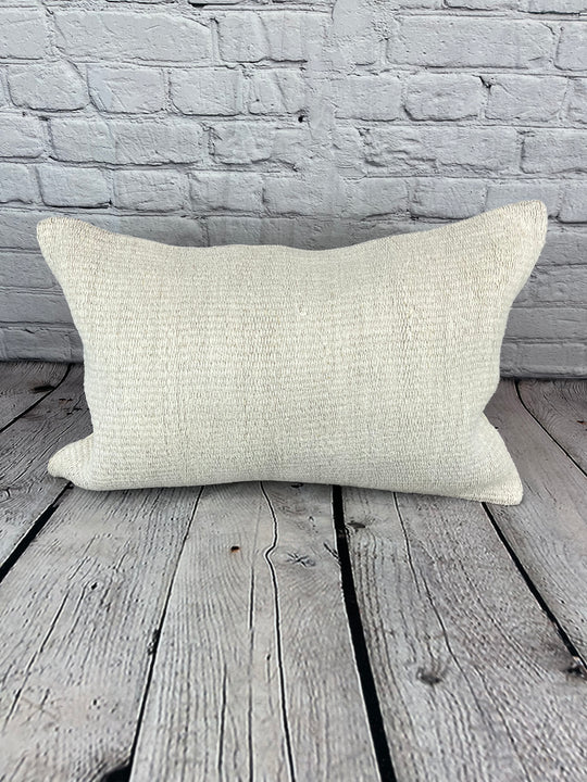 16 x 24 Hemp Pillow Turkish Cushion Natural White Pillow Cushion Cover #6143