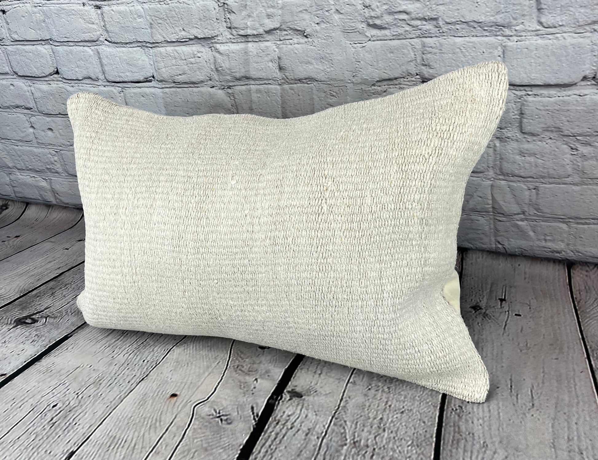 16 x 24 Hemp Pillow Turkish Cushion Natural White Pillow Cushion Cover #6143