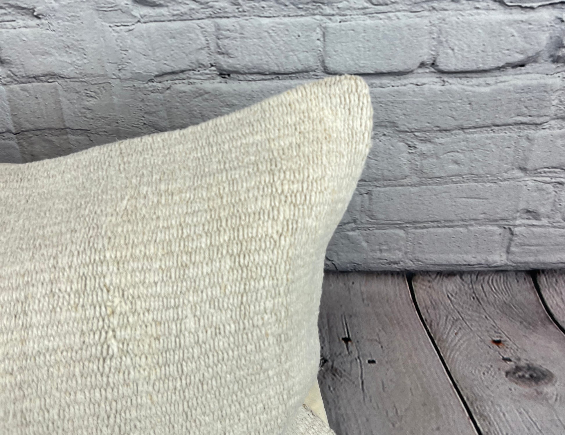 16 x 24 Hemp Pillow Turkish Cushion Natural White Pillow Cushion Cover #6143