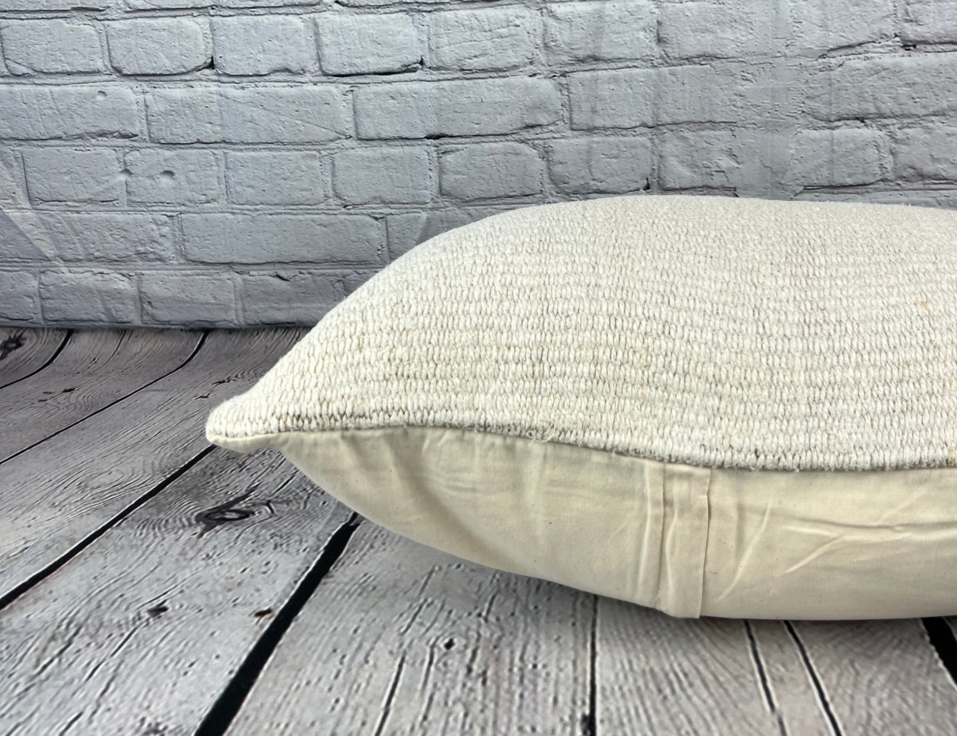 16 x 24 Hemp Pillow Turkish Cushion Natural White Pillow Cushion Cover #6143