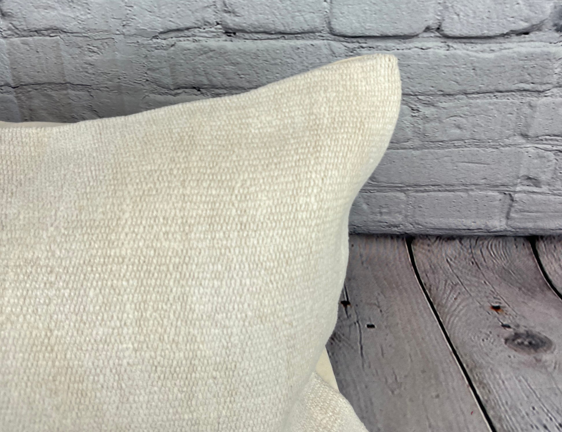 16 x 24 Hemp Pillow Turkish Cushion Natural White Pillow Cushion Cover #6144