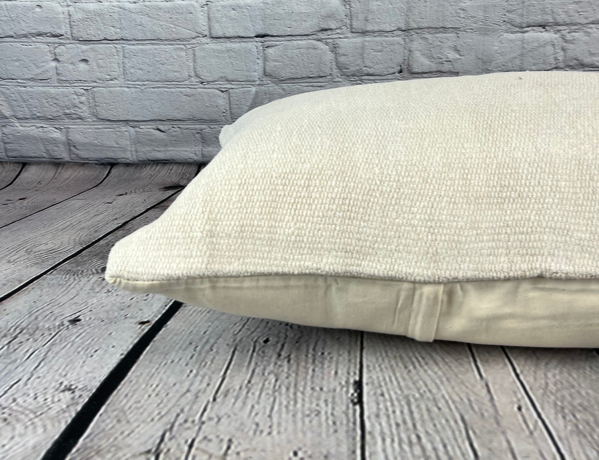 16 x 24 Hemp Pillow Turkish Cushion Natural White Pillow Cushion Cover #6144