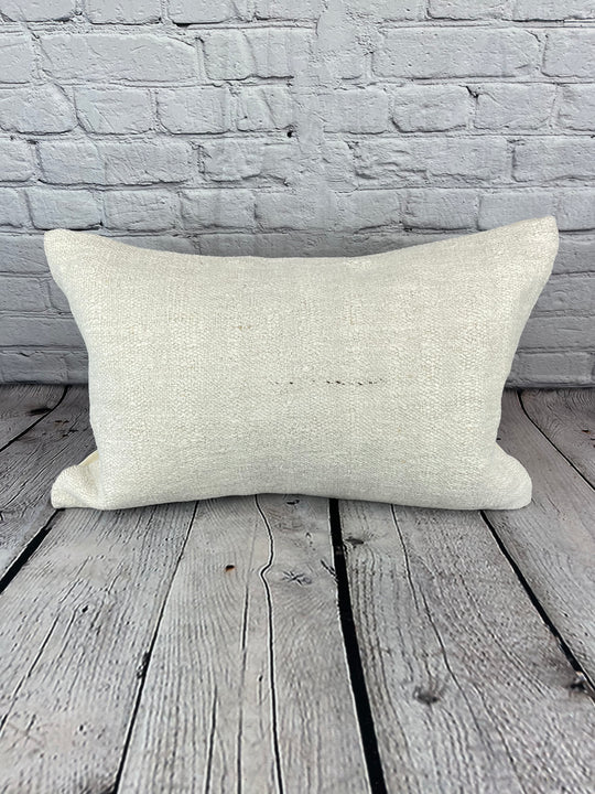 16 x 24 Hemp Pillow Turkish Cushion Natural White Pillow Cushion Cover #6152
