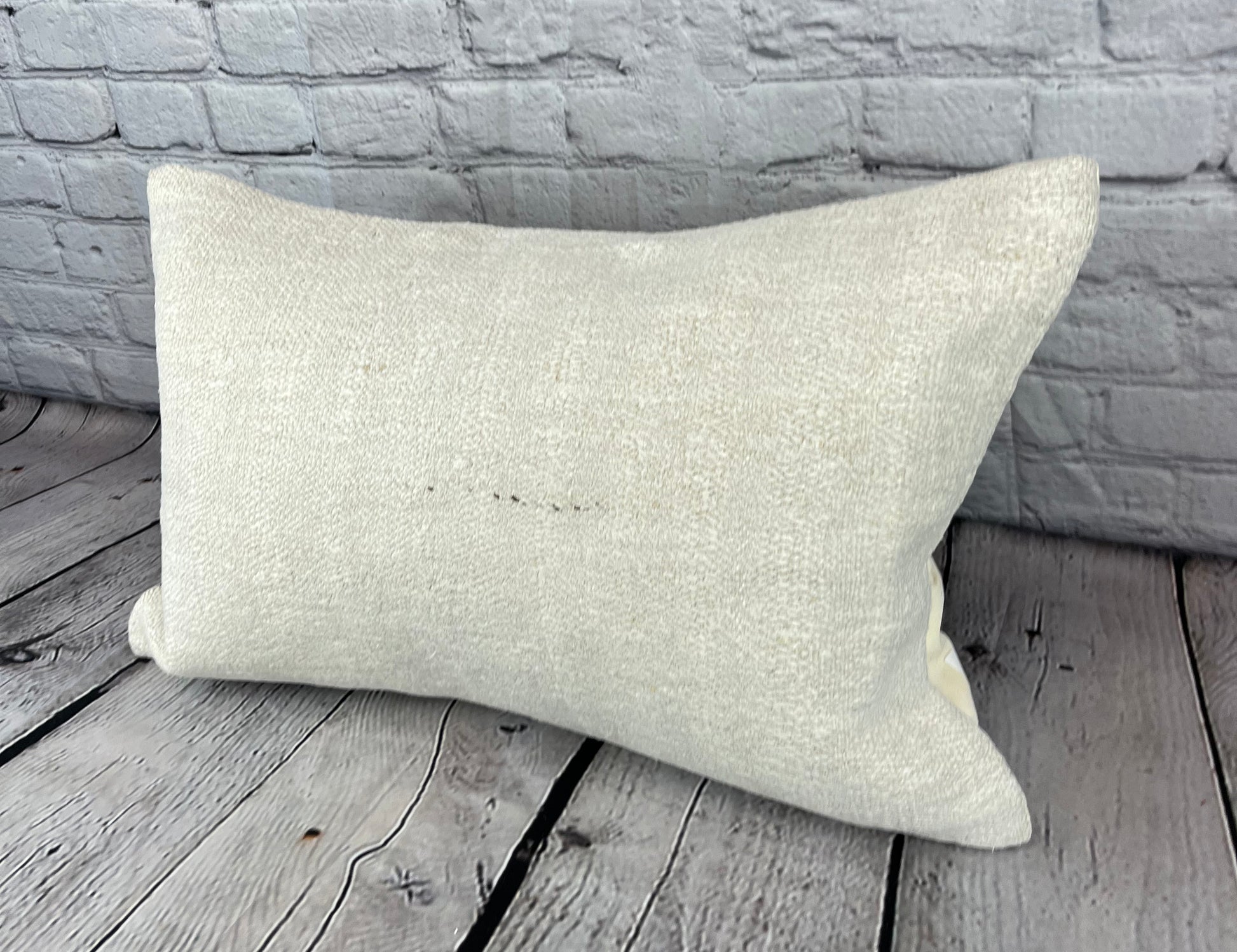 16 x 24 Hemp Pillow Turkish Cushion Natural White Pillow Cushion Cover #6152