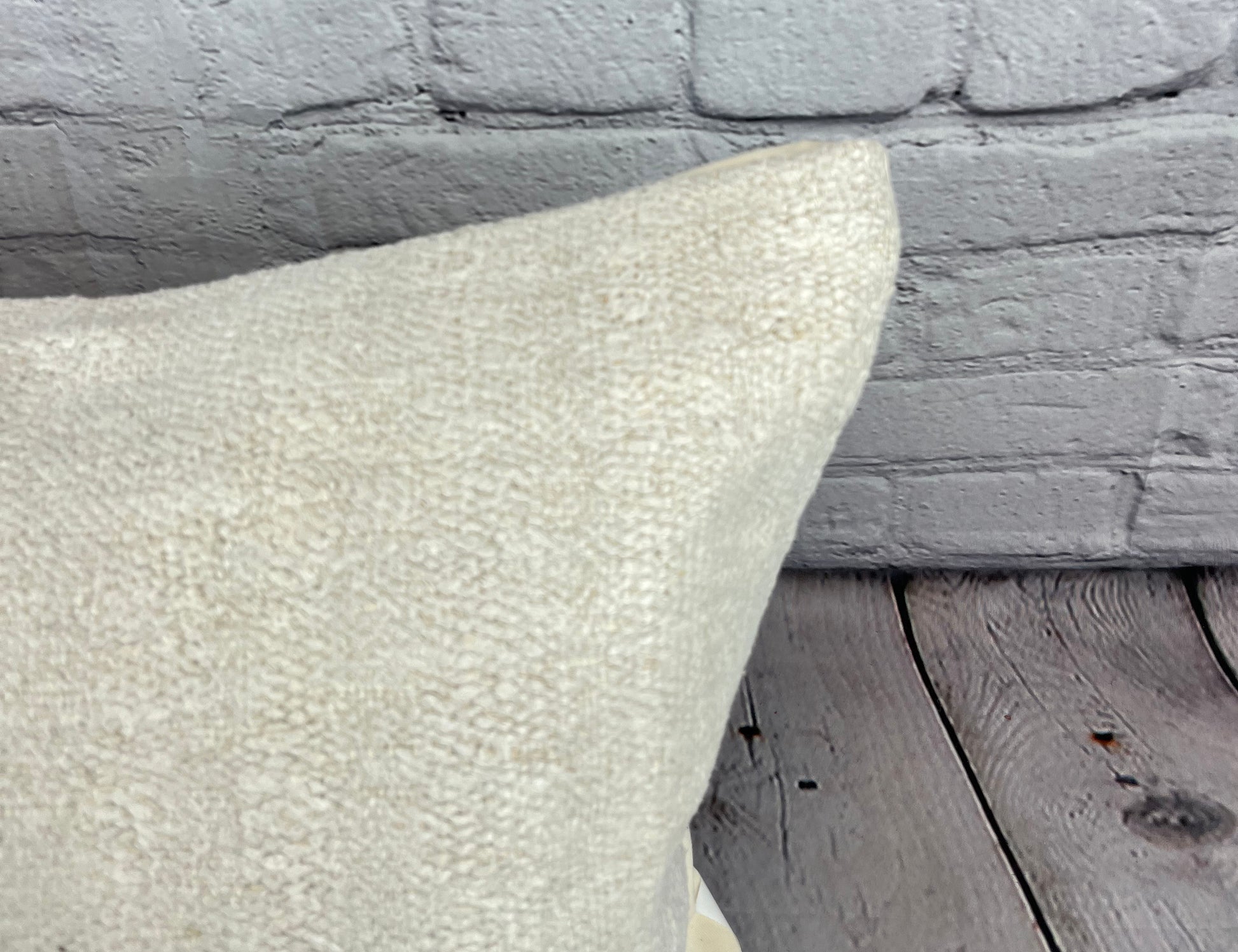 16 x 24 Hemp Pillow Turkish Cushion Natural White Pillow Cushion Cover #6152
