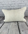 16 x 24 Hemp Pillow Turkish Cushion Natural White Pillow Cushion Cover #6145