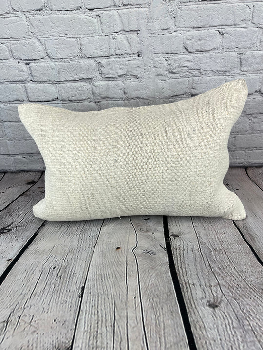 16 x 24 Hemp Pillow Turkish Cushion Natural White Pillow Cushion Cover #6145