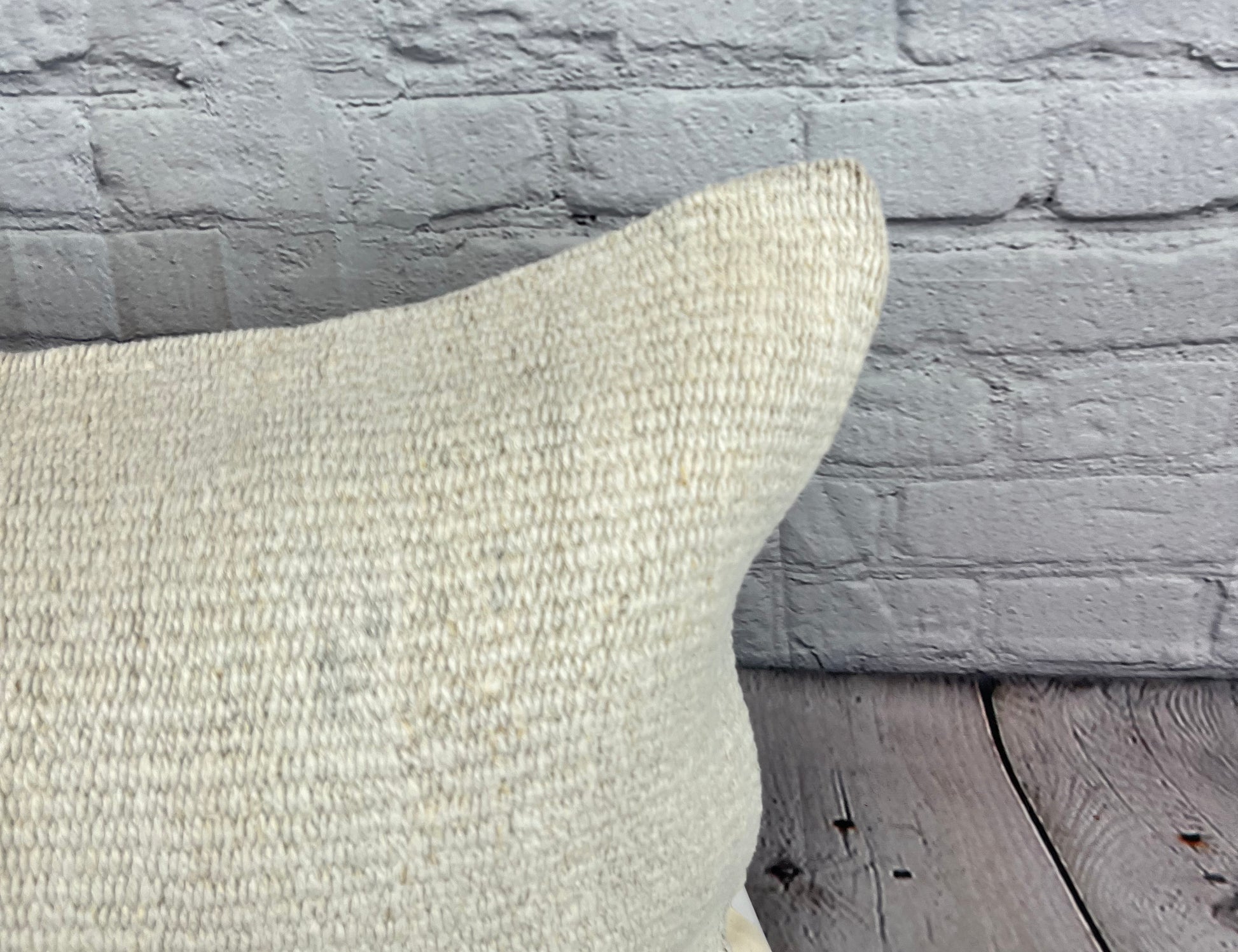 16 x 24 Hemp Pillow Turkish Cushion Natural White Pillow Cushion Cover #6145