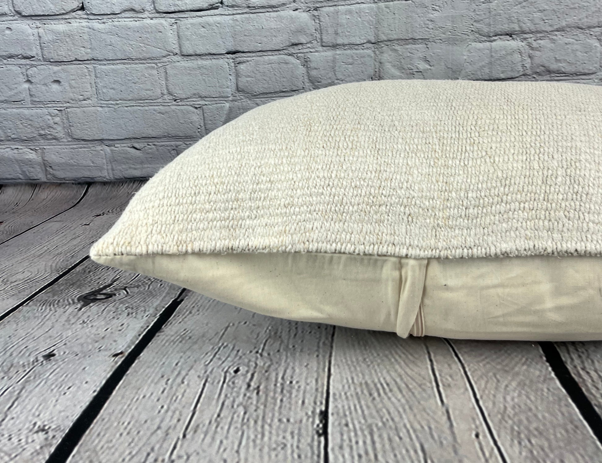 16 x 24 Hemp Pillow Turkish Cushion Natural White Pillow Cushion Cover #6145