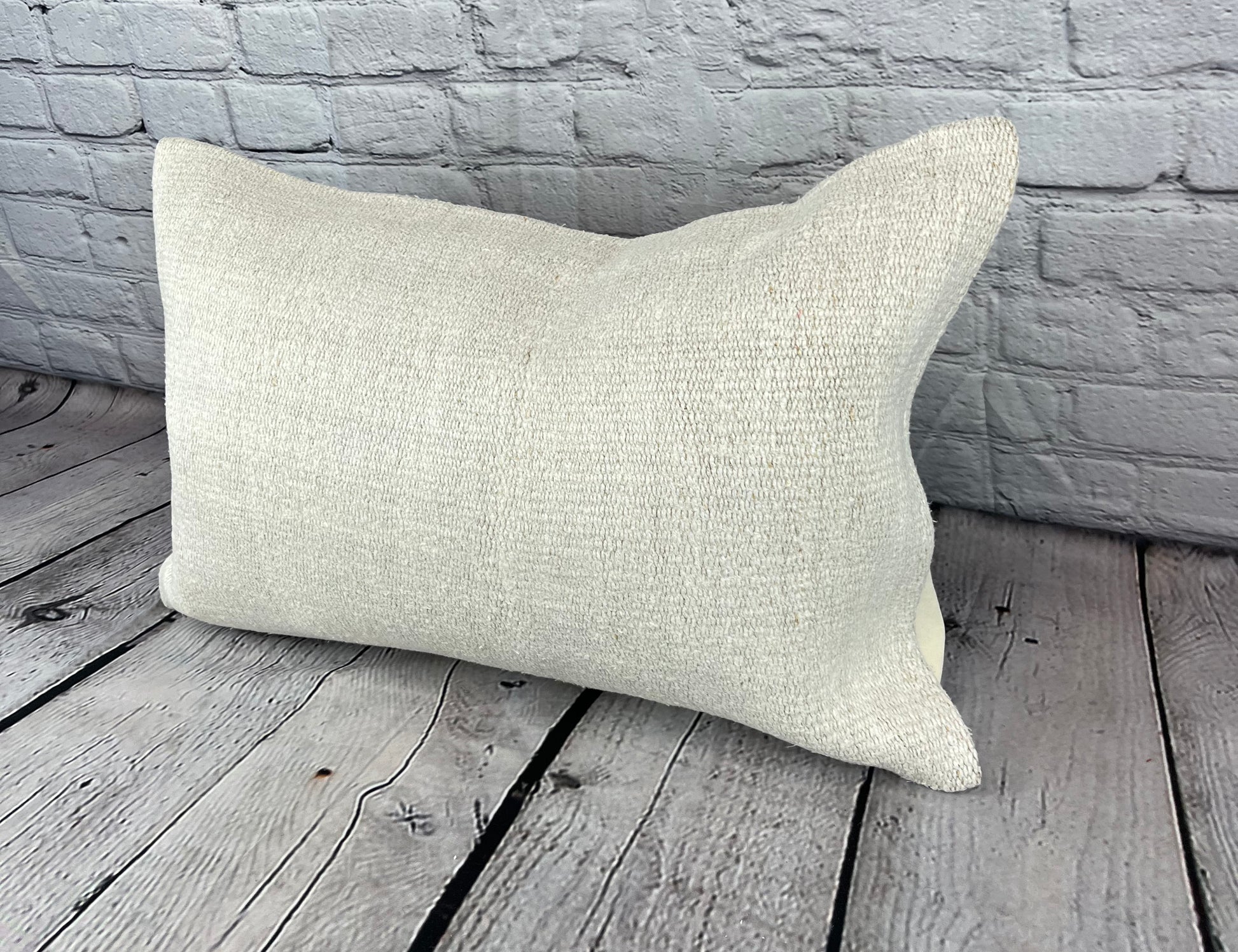 16 x 24 Hemp Pillow Turkish Cushion Natural White Pillow Cushion Cover #6151