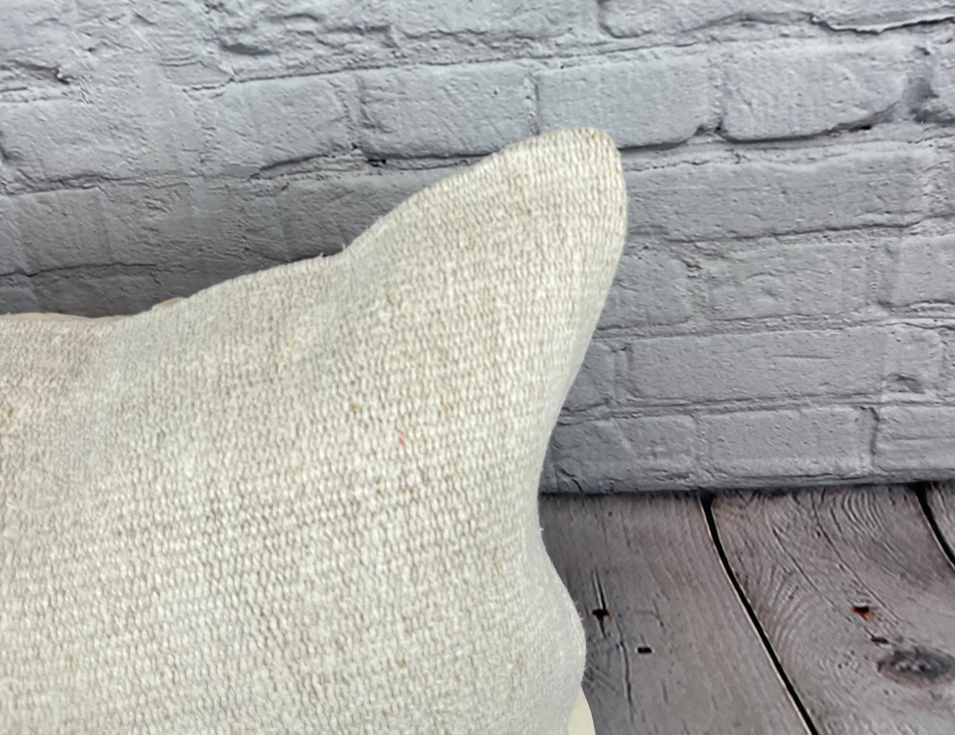 16 x 24 Hemp Pillow Turkish Cushion Natural White Pillow Cushion Cover #6151