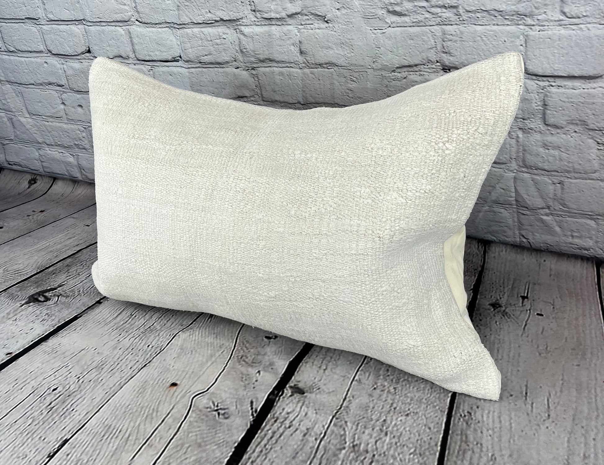 16 x 24 Hemp Pillow Turkish Cushion Natural White Pillow Cushion Cover #6150