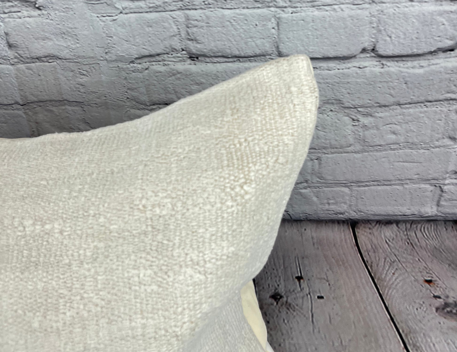 16 x 24 Hemp Pillow Turkish Cushion Natural White Pillow Cushion Cover #6150