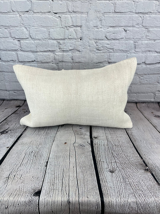 16 x 24 Hemp Pillow Turkish Cushion Natural White Pillow Cushion Cover #6149