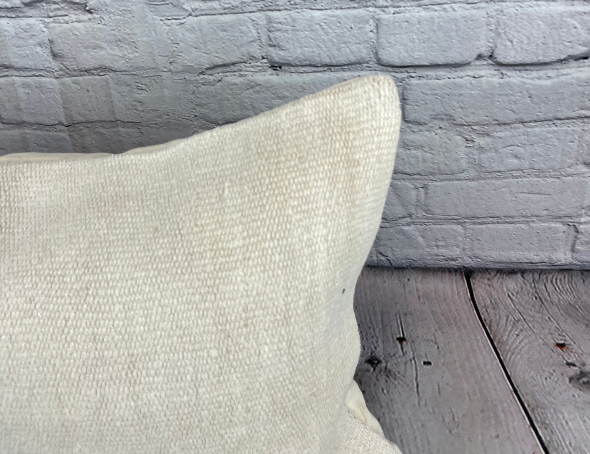 16 x 24 Hemp Pillow Turkish Cushion Natural White Pillow Cushion Cover #6149