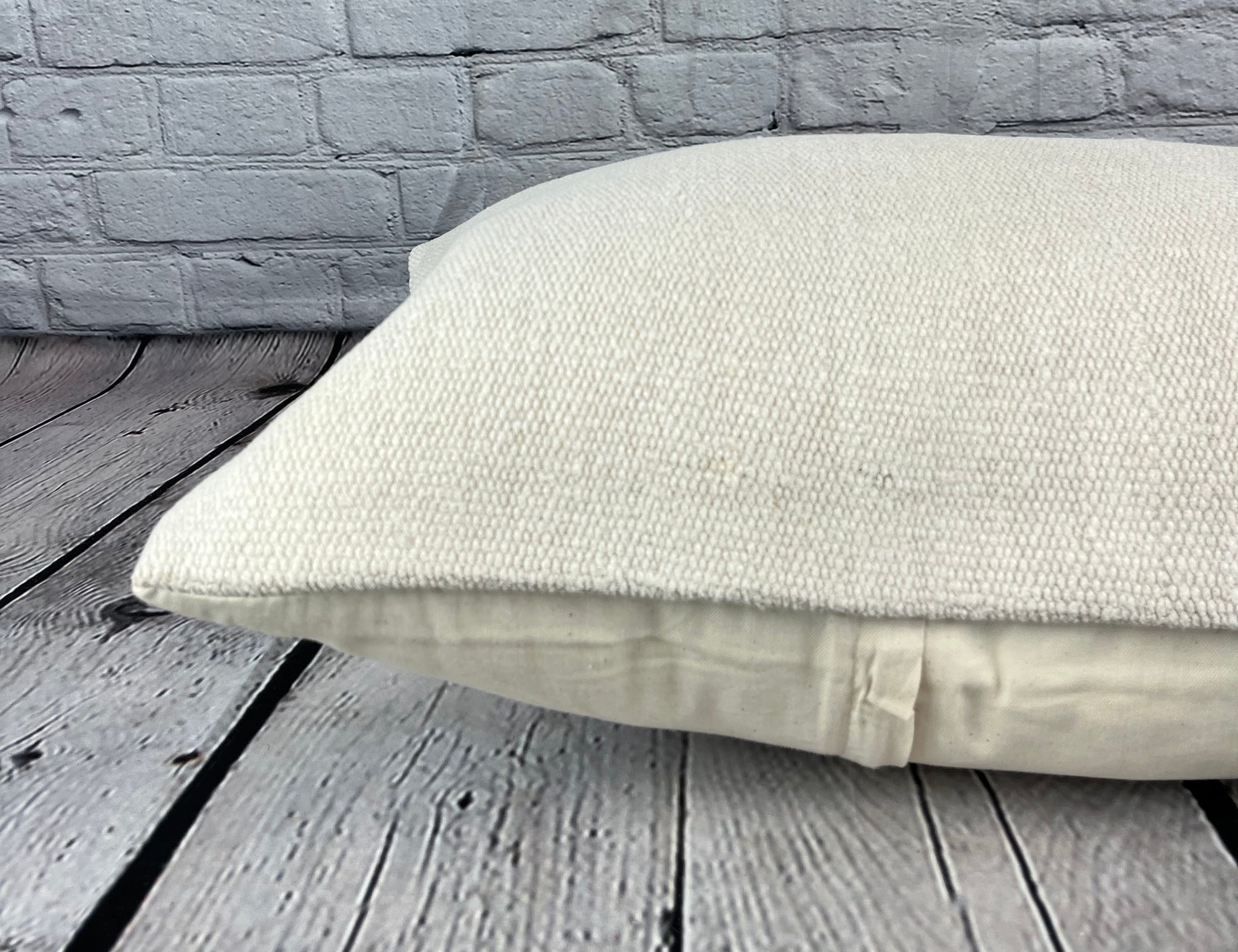 16 x 24 Hemp Pillow Turkish Cushion Natural White Pillow Cushion Cover #6149