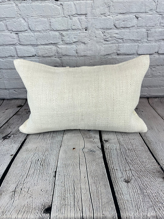 16 x 24 Hemp Pillow Turkish Cushion Natural White Pillow Cushion Cover #6148