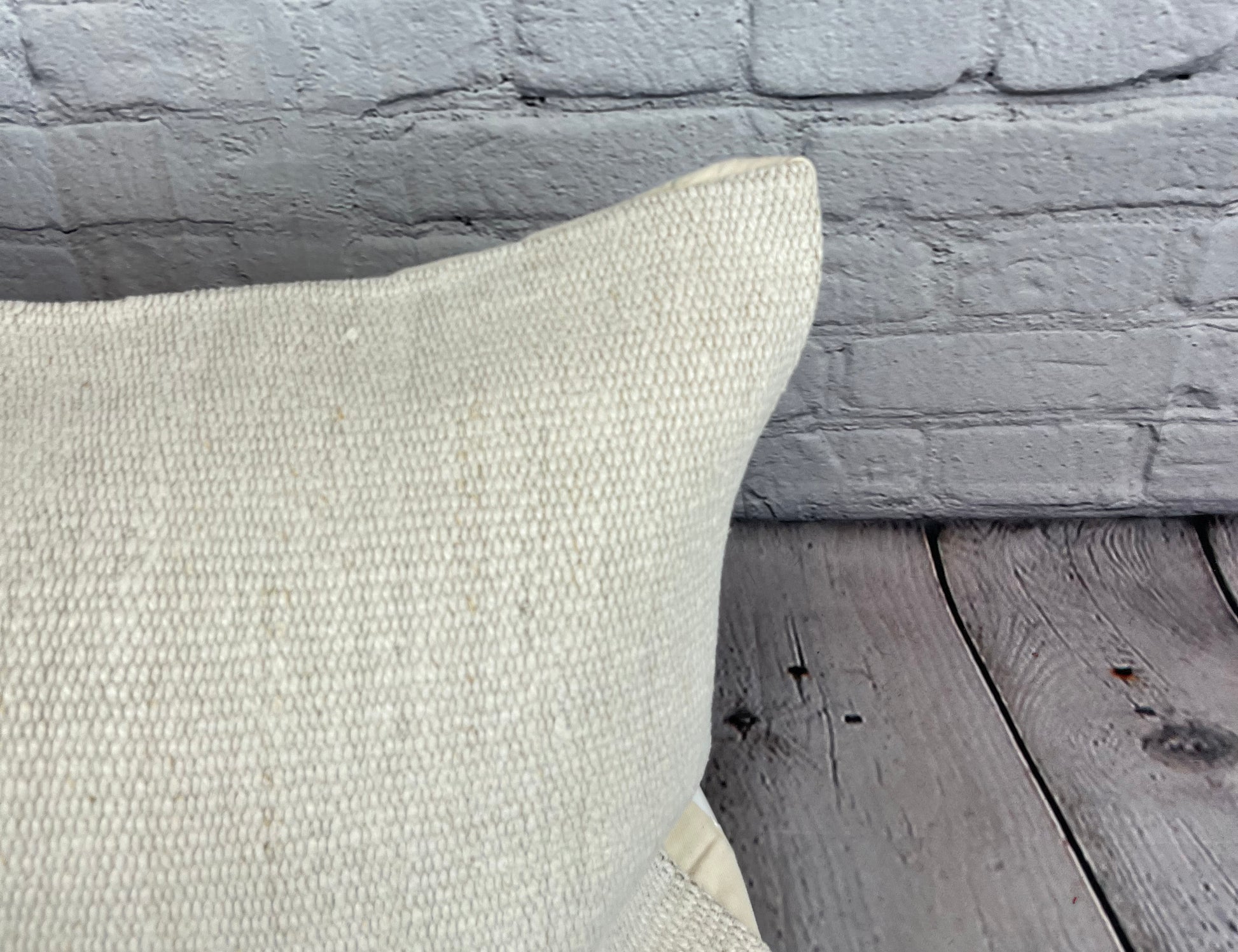 16 x 24 Hemp Pillow Turkish Cushion Natural White Pillow Cushion Cover #6148