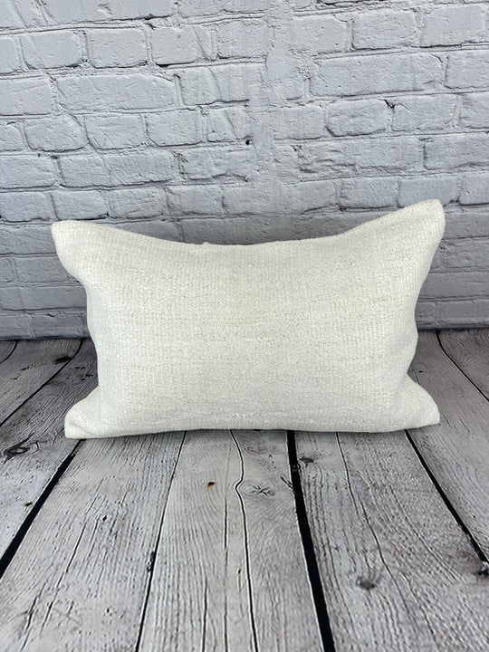 16 x 24 Hemp Pillow Turkish Cushion Natural White Pillow Cushion Cover #6147