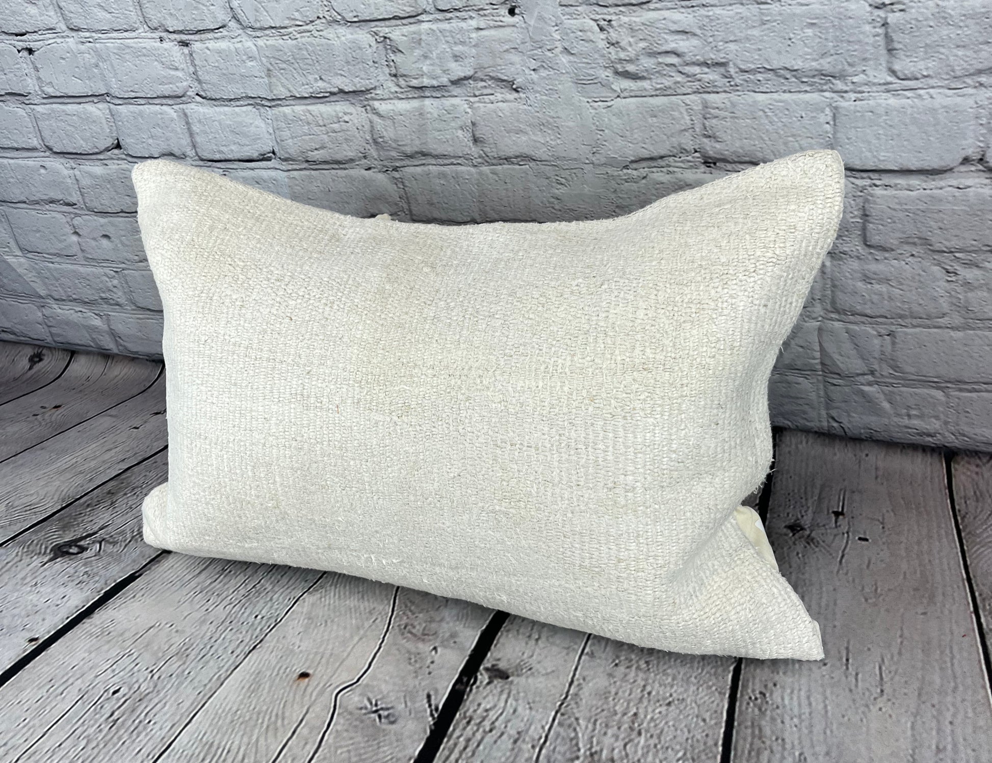 16 x 24 Hemp Pillow Turkish Cushion Natural White Pillow Cushion Cover #6147