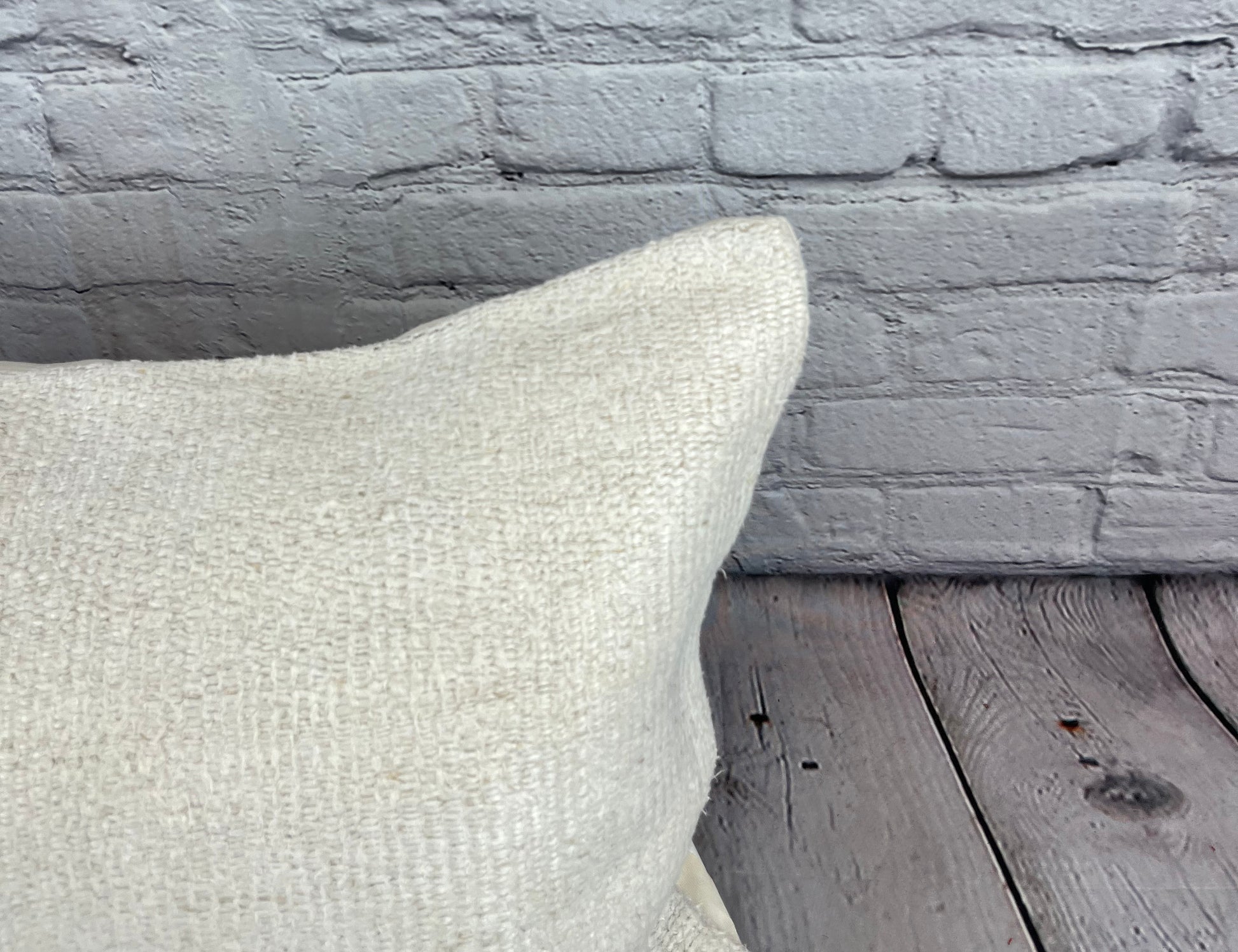 16 x 24 Hemp Pillow Turkish Cushion Natural White Pillow Cushion Cover #6147
