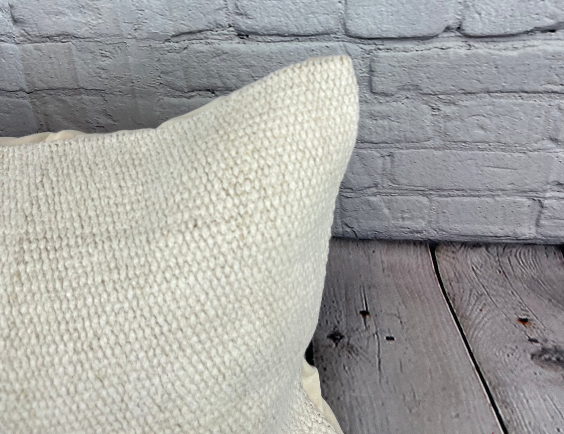 16 x 24 Hemp Pillow Turkish Cushion Natural White Pillow Cushion Cover #6184