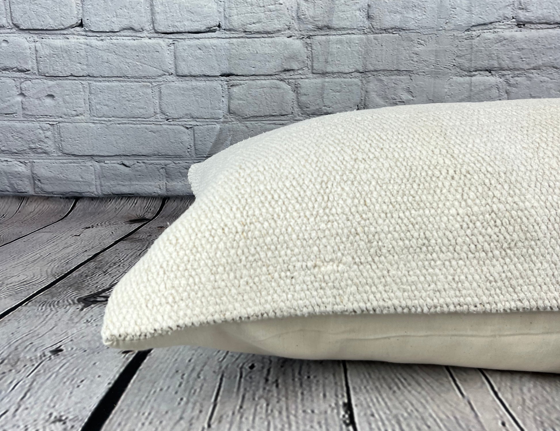 16 x 24 Hemp Pillow Turkish Cushion Natural White Pillow Cushion Cover #6184