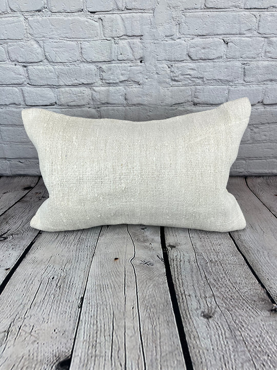 16 x 24 Hemp Pillow Turkish Cushion Natural White Pillow Cushion Cover #6117
