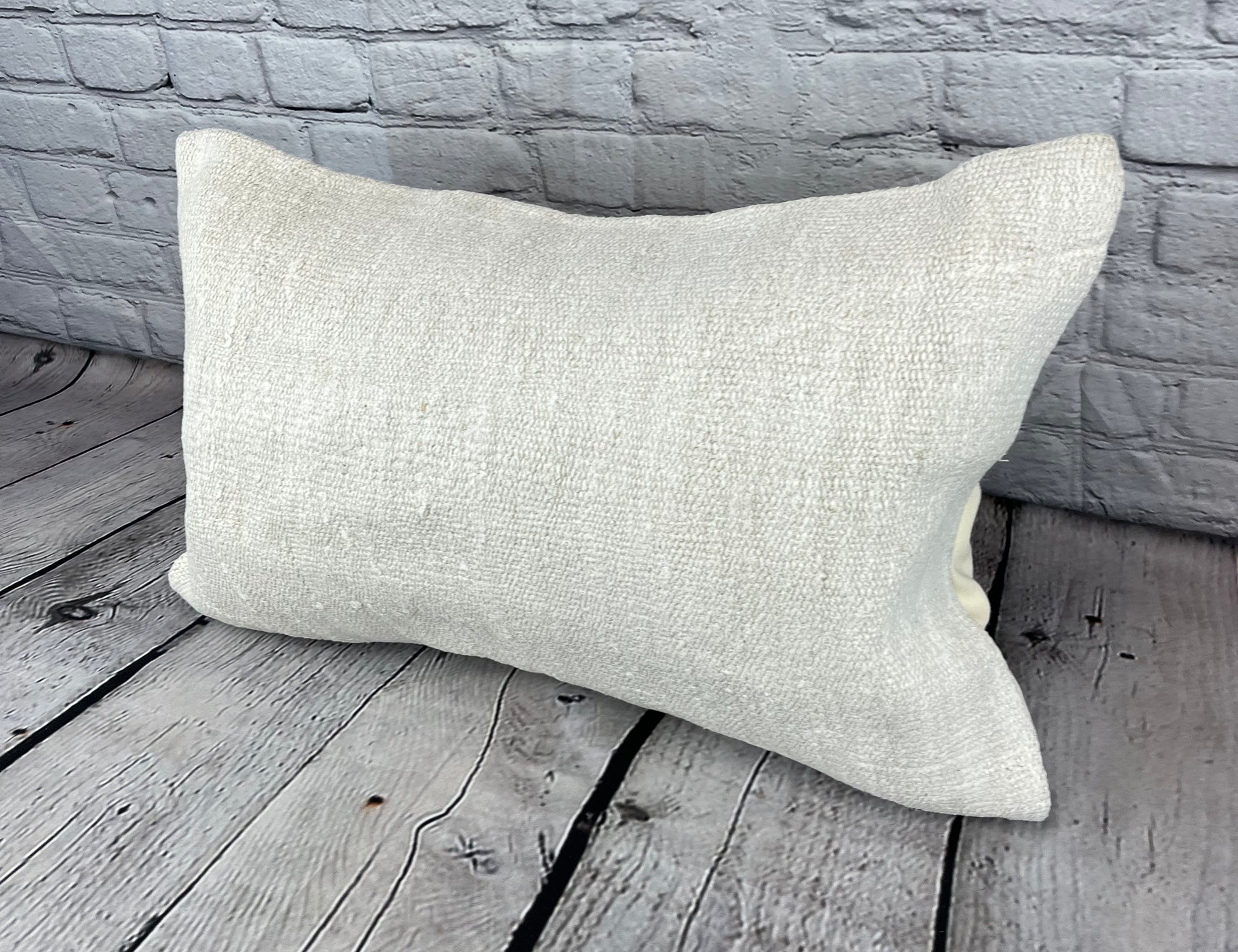 16 x 24 Hemp Pillow Turkish Cushion Natural White Pillow Cushion Cover #6117