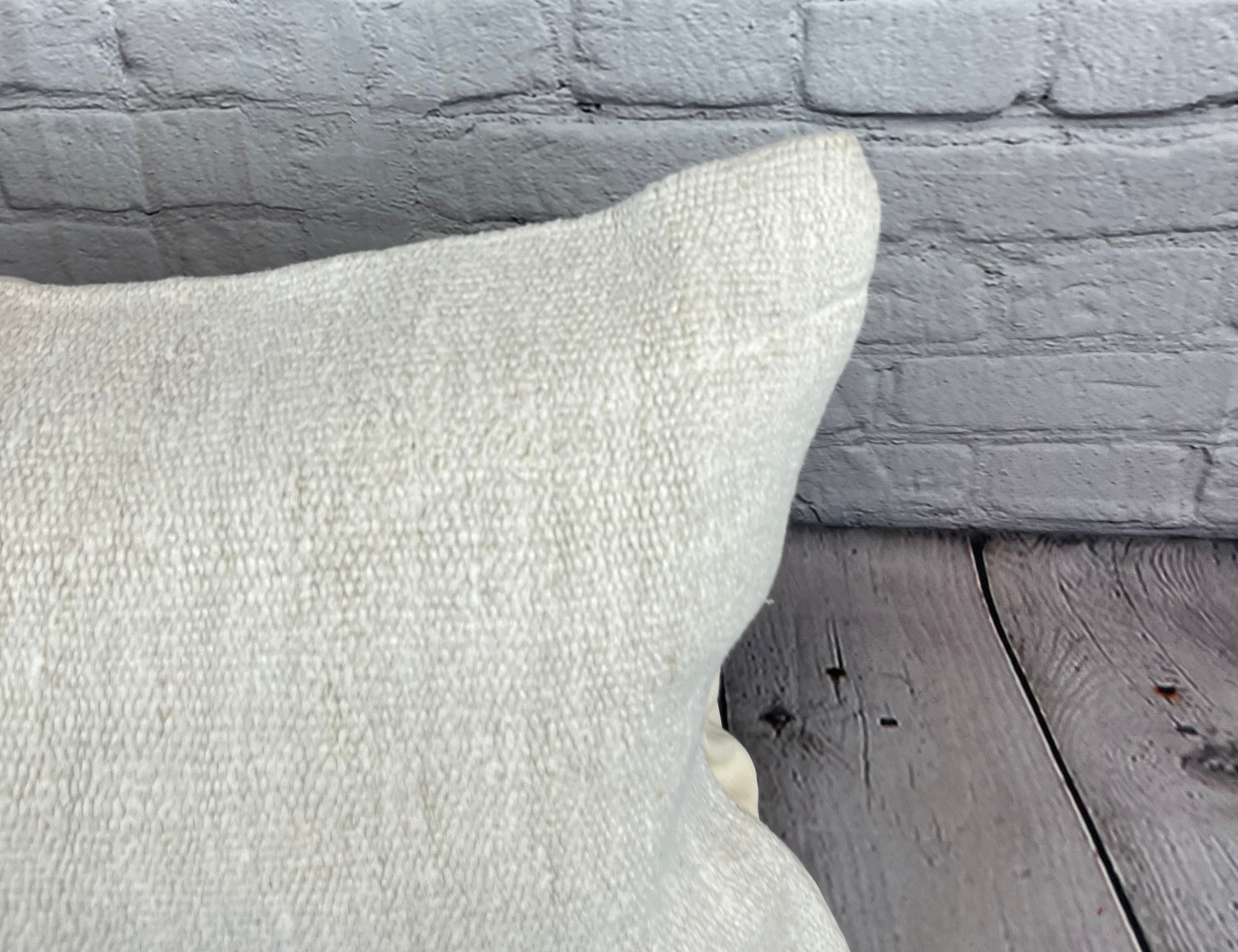 16 x 24 Hemp Pillow Turkish Cushion Natural White Pillow Cushion Cover #6117