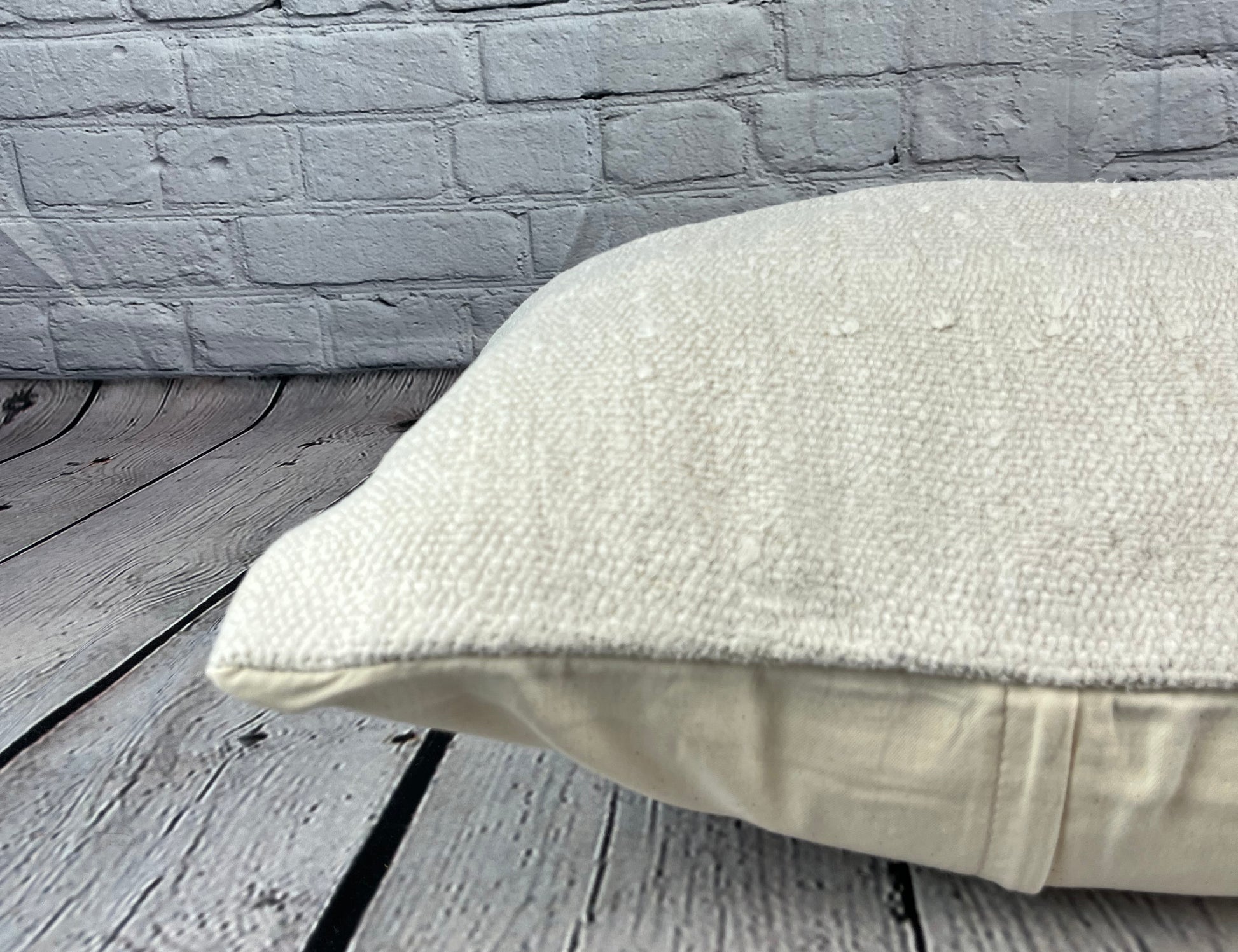 16 x 24 Hemp Pillow Turkish Cushion Natural White Pillow Cushion Cover #6117